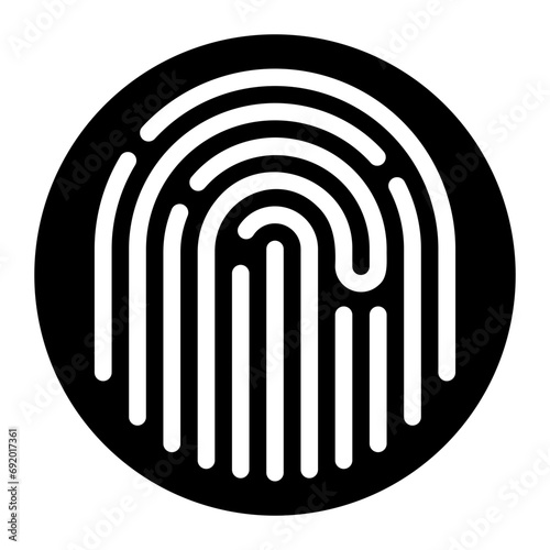 fingerprint glyph icon