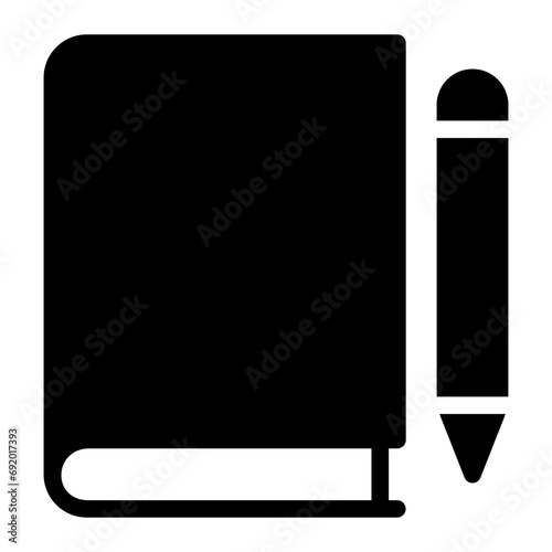 notebook glyph icon