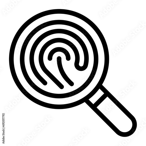 fingerprint line icon