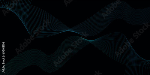 Abstract geometric dark blue wide banner layout design. Dark modern navy blue wide banner