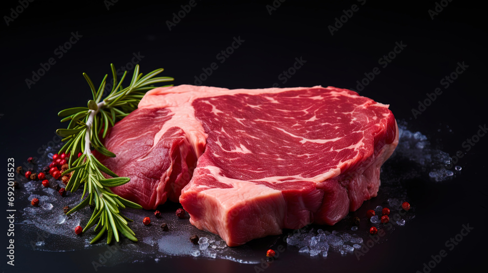 A fresh piece of meat in isolation on a clean background