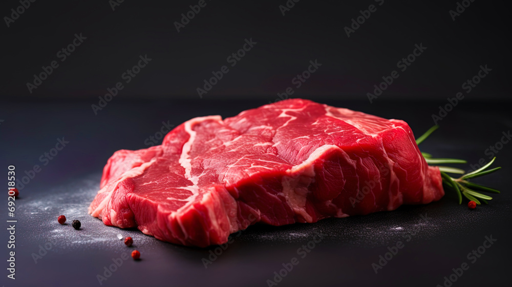 A fresh piece of meat in isolation on a clean background