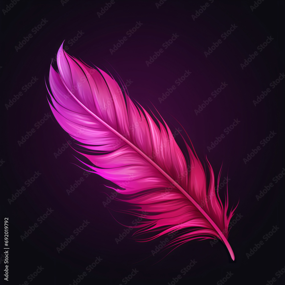 Feather isolated on a background for design and over