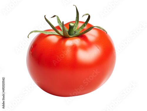 Fresh Ripe Tomato, isolated on a transparent or white background