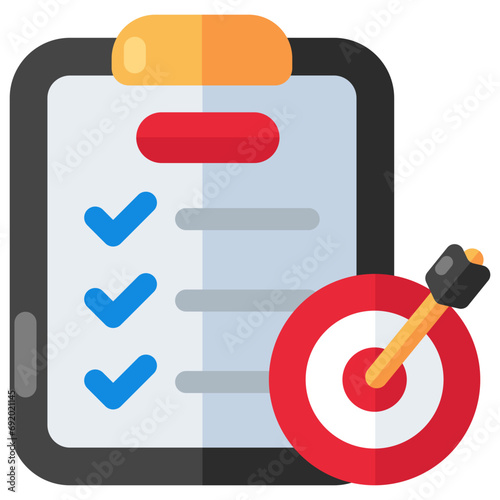 Perfect design icon of target list