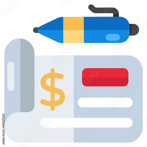 Vector design of cheque writing