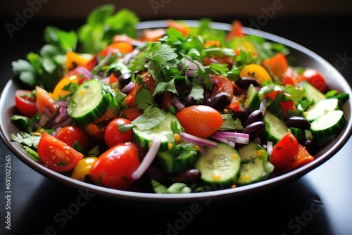 Fresh And Flavorful Salad Made With Vegetarian Ingredients