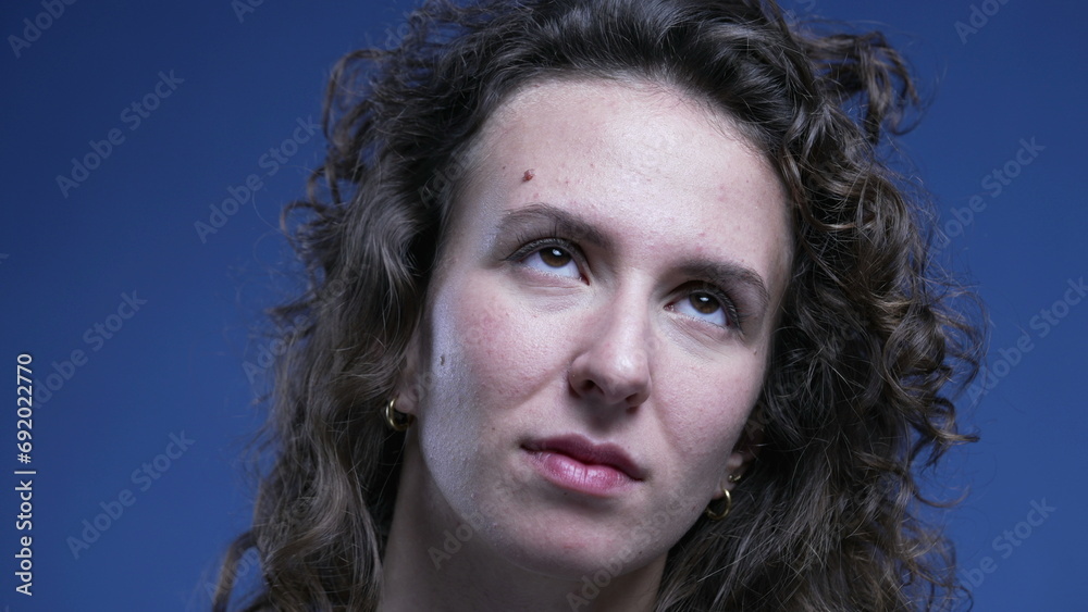 Woman rolling her eyes in contempt, cynical emotion of person rejecting gesture Woman rolling her eyes in contempt, cynical emotion of person rejecting gesture