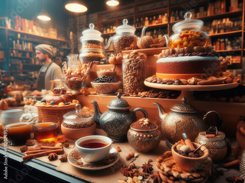 A cup of tea in a spice merchant's shop