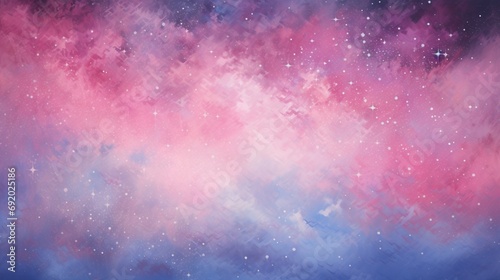 A mesmerizing galaxy of stars against a gradient pink and blue cosmic canvas. 