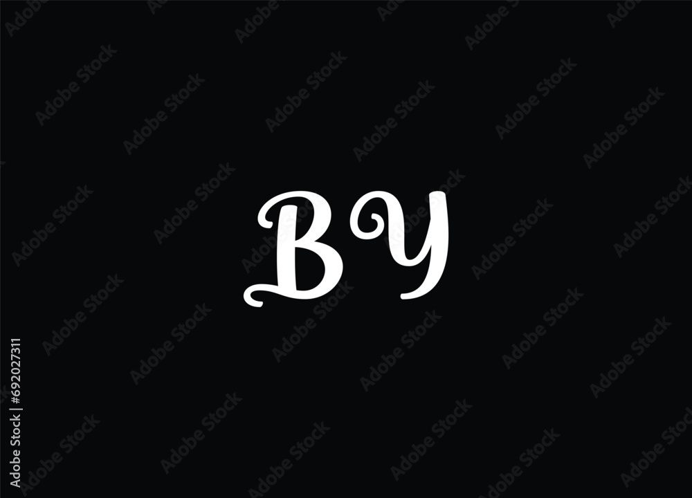 BY Initial Letter Icon Logo Design Vector Illustration BY Initial Letter Icon Logo Design Vector Illustration