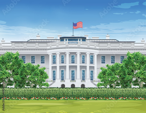 white house washington dc vector