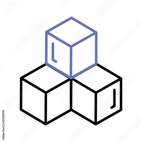 Take a look at this amazing icon of kids blocks, kids plaything vector