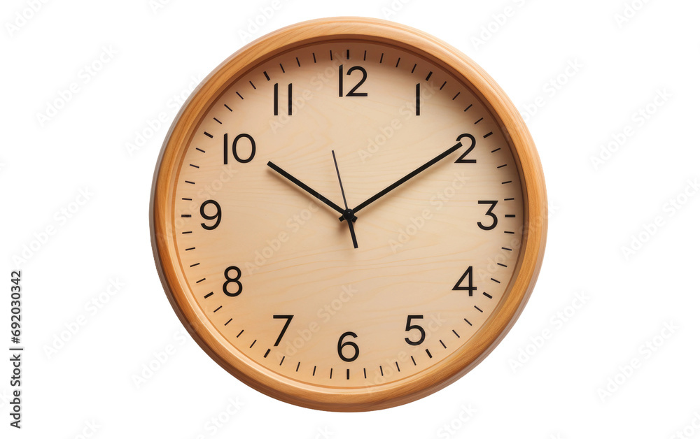 Stylish Modern Minimalist Wall Clock on White or PNG Transparent Background. Stylish Modern Minimalist Wall Clock on White or PNG Transparent Background.