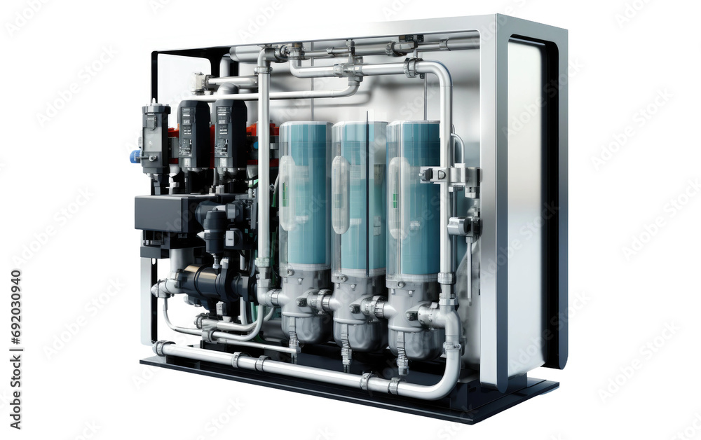 Fascinating Modern Industrial Water Machine on White or PNG Transparent Background. Fascinating Modern Industrial Water Machine on White or PNG Transparent Background.