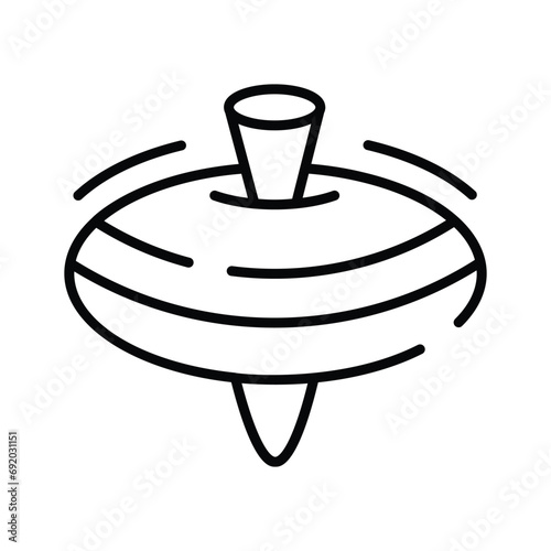 Spinning top vector design in modern design style, ready to use humming top icon