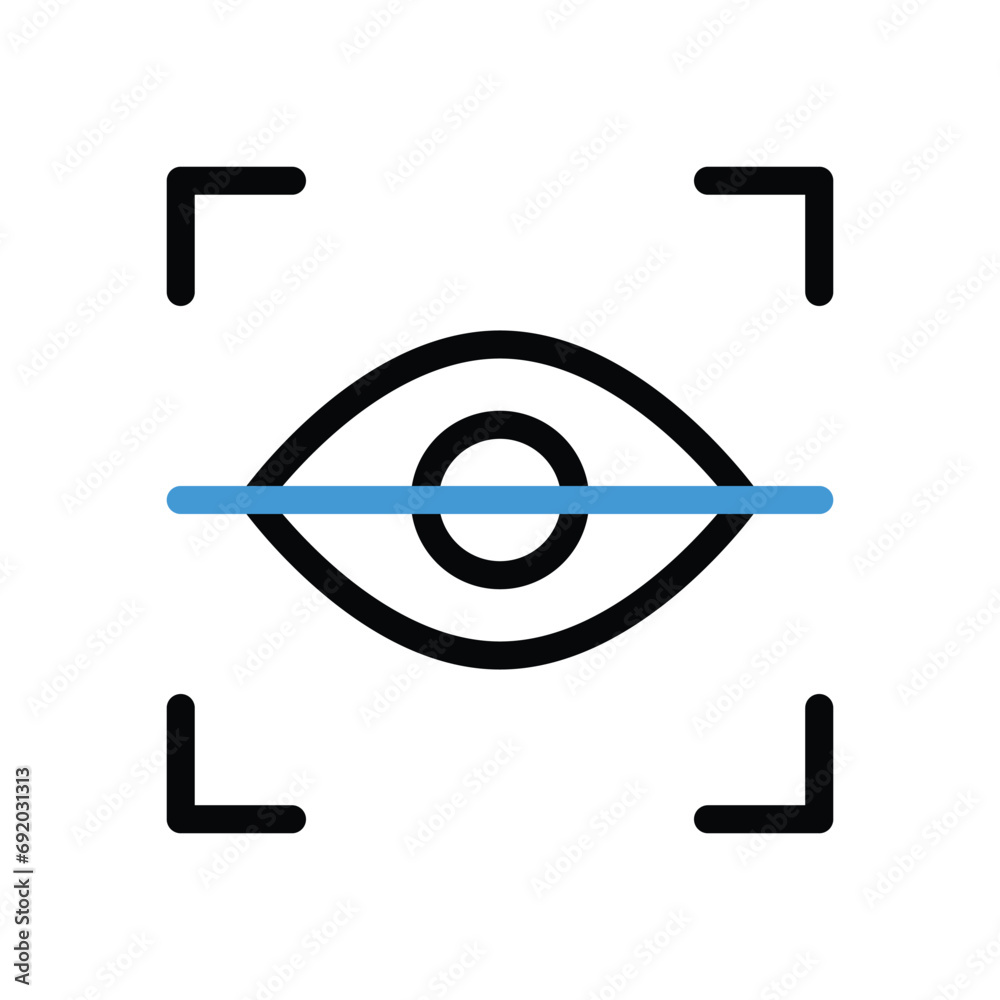 Eye Scan icon vector stock illustration Eye Scan icon vector stock illustration