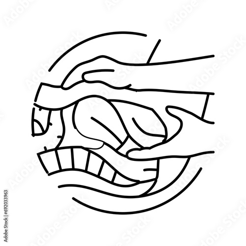 pelvic exam gynecologist line icon vector. pelvic exam gynecologist sign. isolated contour symbol black illustration