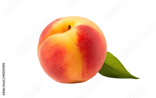 Tasty Sweet Colorful Peach on White or PNG Transparent Background.