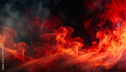 Red and Black Smoke and Flames Background