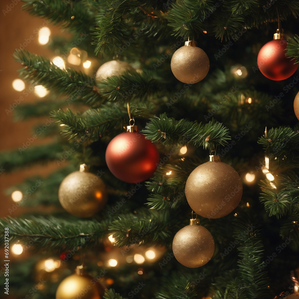 background of a christmas tree decoration