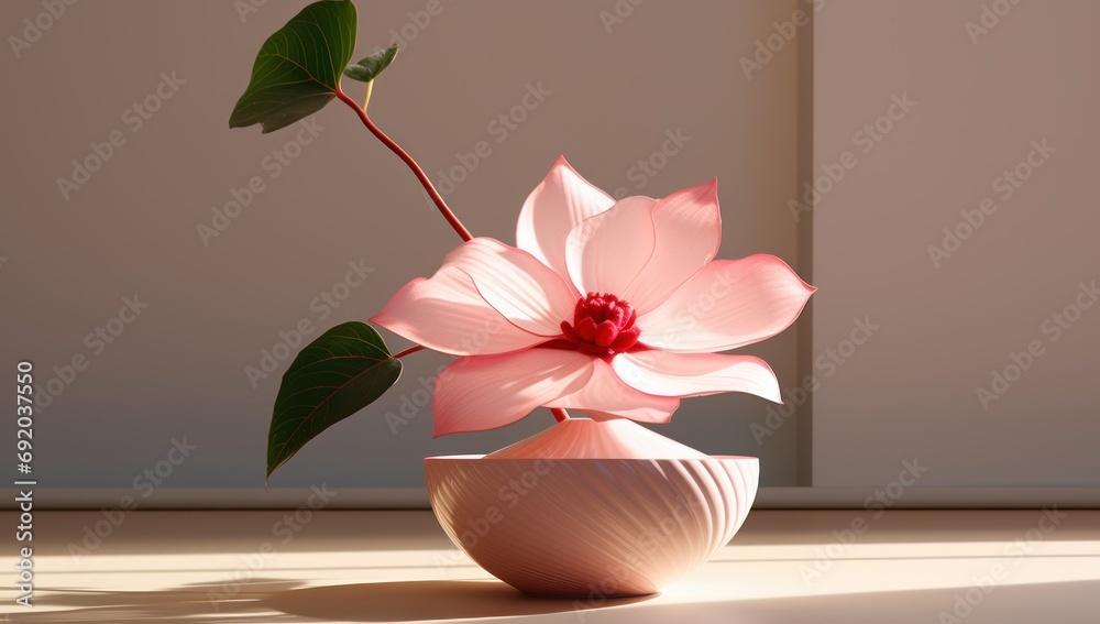 Obraz premium Beautiful house plant in the pot on wooden floor, Potted plants on table, minimalistic home light white interior with green plant