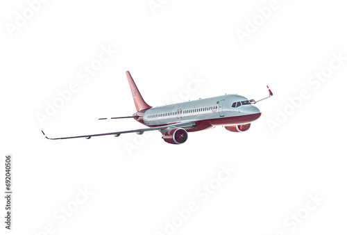 Passenger airplane on transparent background PNG. Holiday travel and travel concept.
