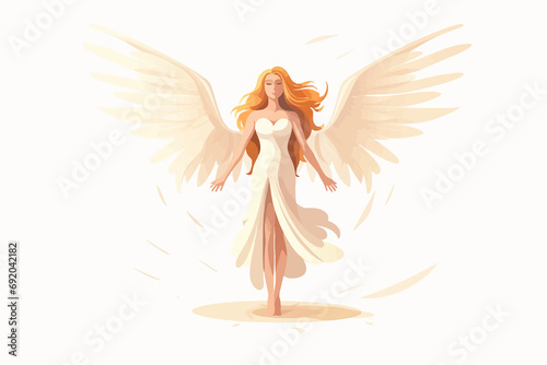 angel woman isolated vector style