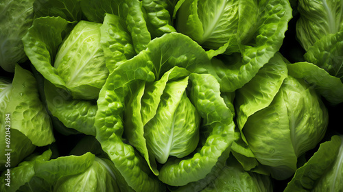 fresh green lettuce leaves in the market food background