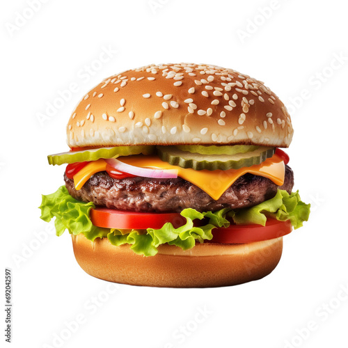 hamburger isolated on transparent background