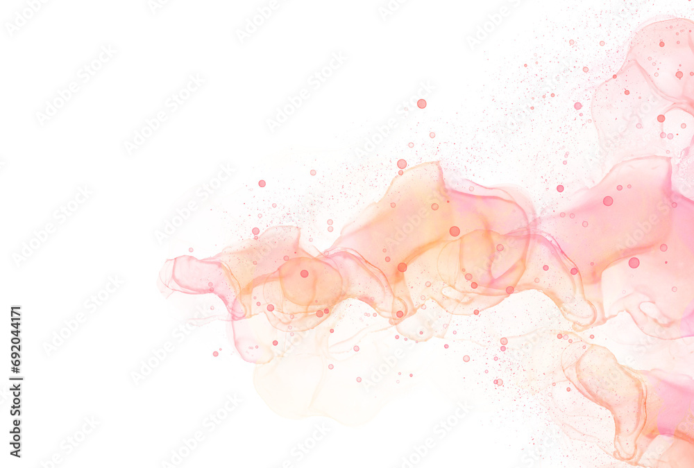 Pink Alcohol Ink Watercolor
