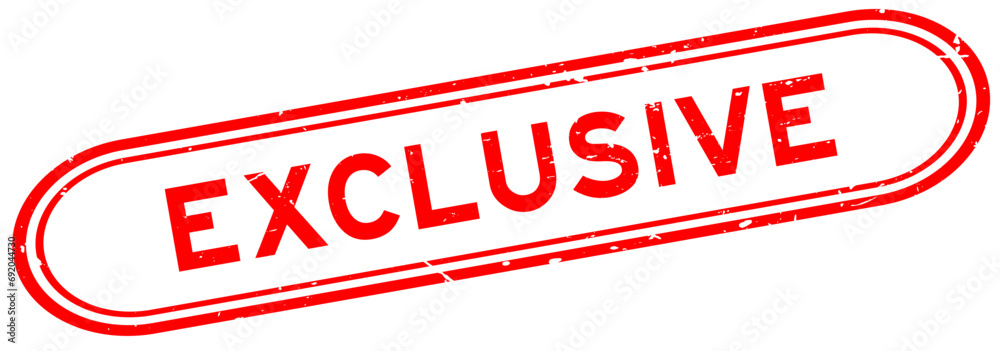 Grunge red exclusive word rubber seal stamp on white background Grunge red exclusive word rubber seal stamp on white background