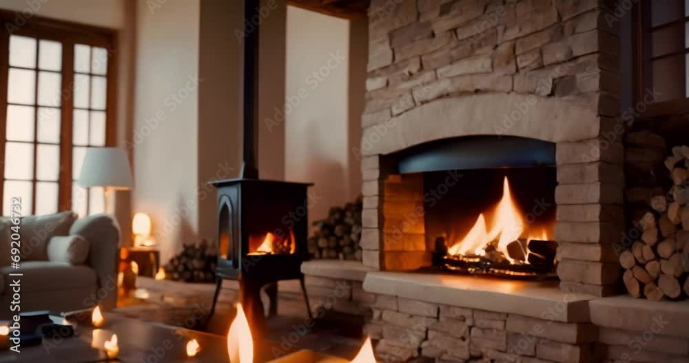 Beautiful and elegant fireplace interior Beautiful and elegant fireplace interior