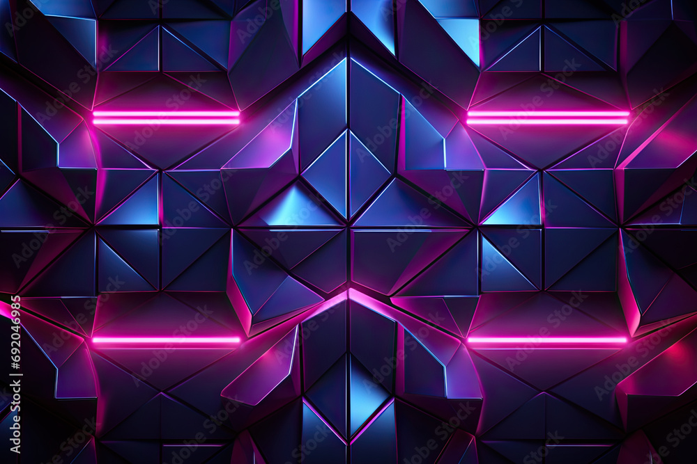 Futuristic gaming abstract background with glowing lines for wallpaper - obrazy, fototapety, plakaty 