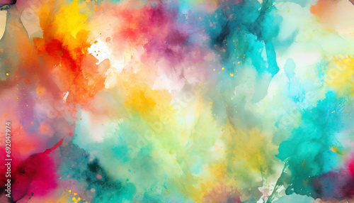 Abstract Colorful Watercolor Splashes Background