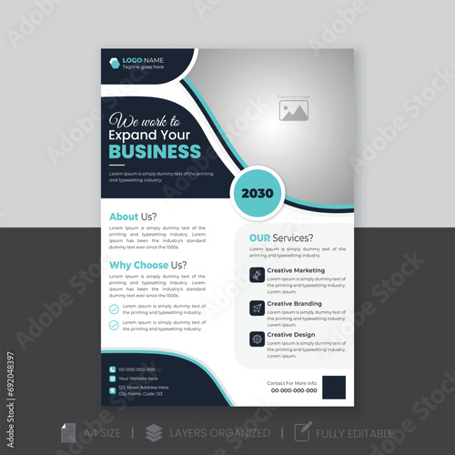 Modern and professional business flyer design.