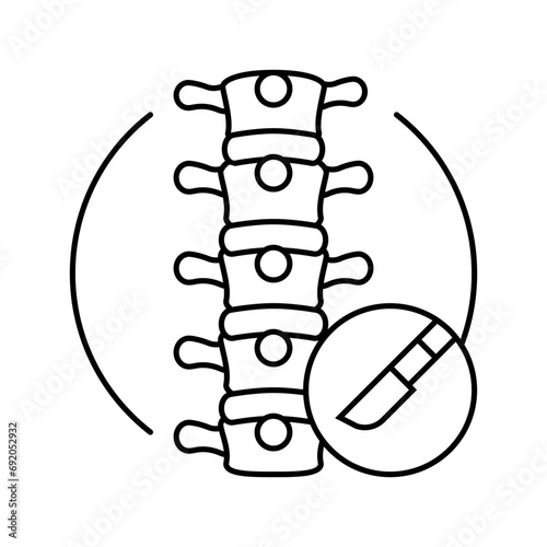 orthopedic surgery line icon vector. orthopedic surgery sign. isolated contour symbol black illustration