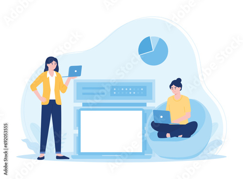 analysis of bigdata storage concept flat illustratiuon