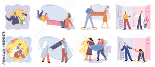 Personal space vector illustration. The personal space concept delves into intricate relationship between psychology and social dynamics Nurturing interpersonal relationships entails finding balance