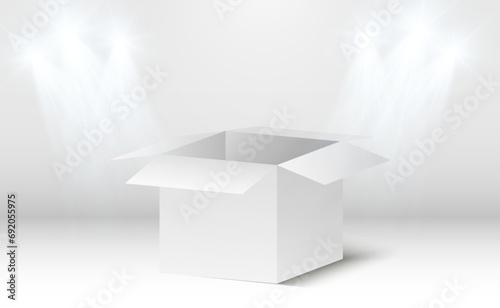 3D cardboard boxes for delivery Isometric paper containers
