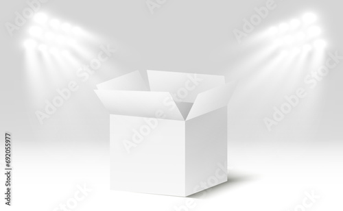 3D cardboard boxes for delivery Isometric paper containers

