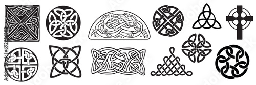 Celtic ornamental motifs set