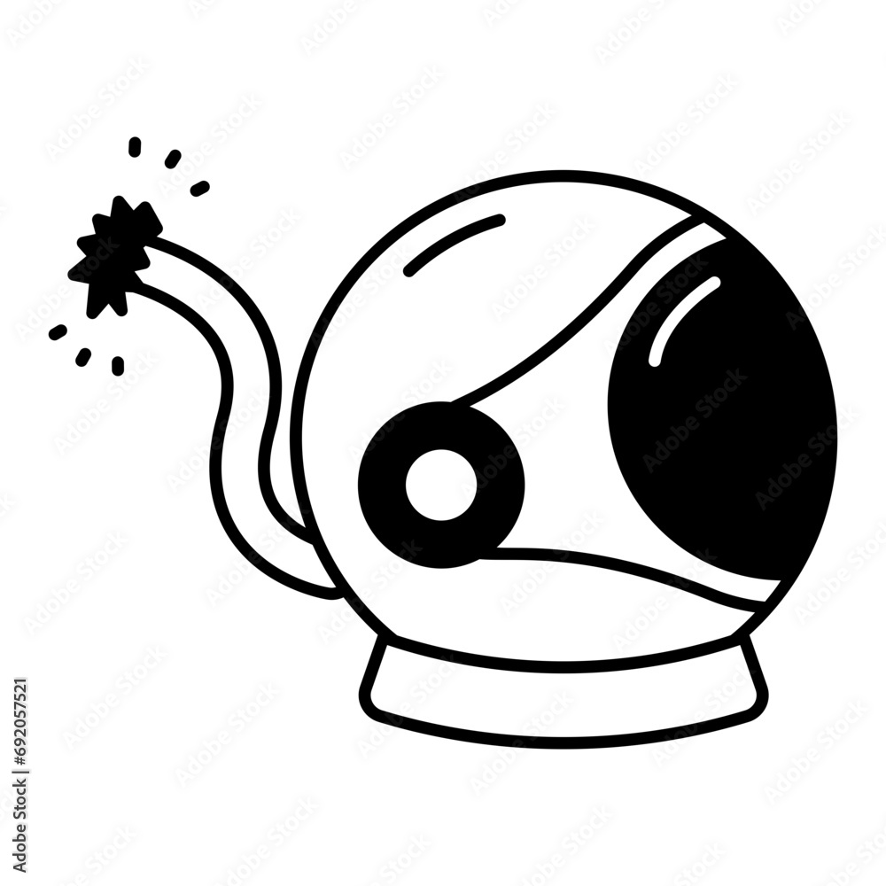 Get this linear icon depicting an astronaut Get this linear icon depicting an astronaut