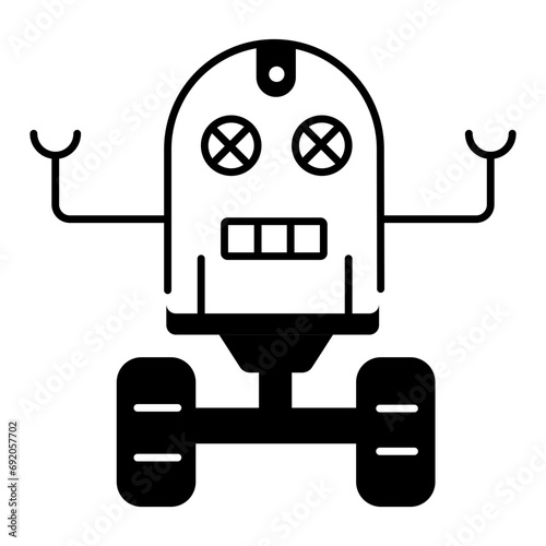 Check out this linear icon of aliens 