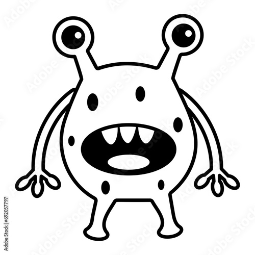 Check out this linear icon of aliens 