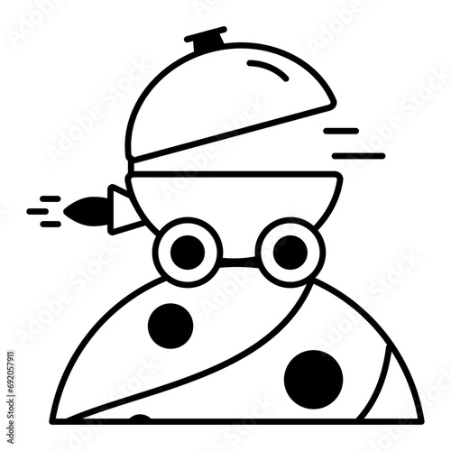 Check out this linear icon of aliens 
