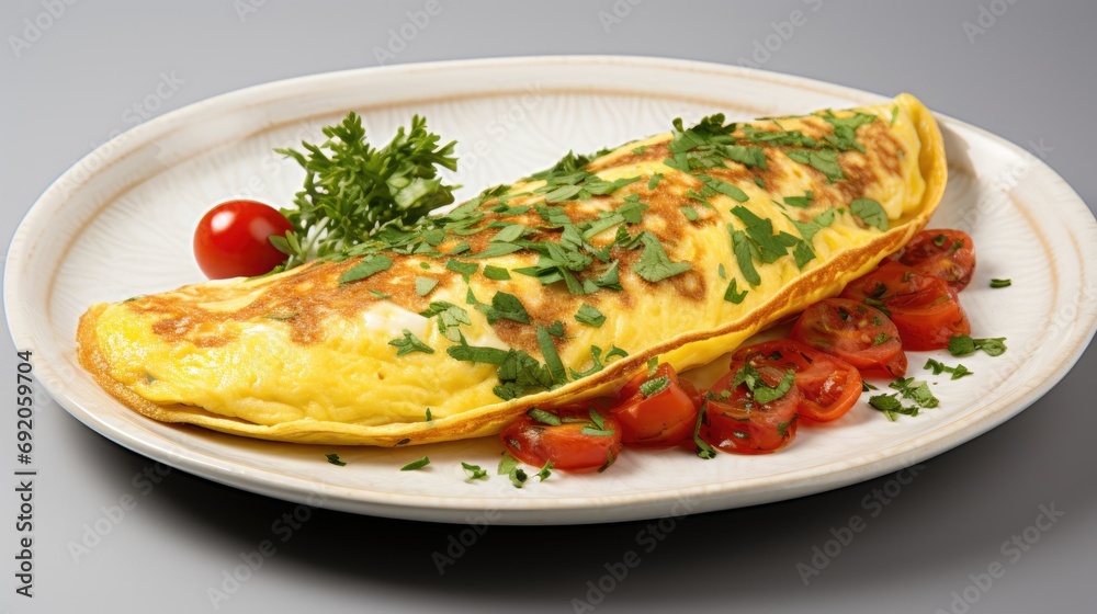 omelette. omelette with tomatoes and herbs. tomatoes with eggs omelette. omelette with tomatoes and herbs. tomatoes with eggs