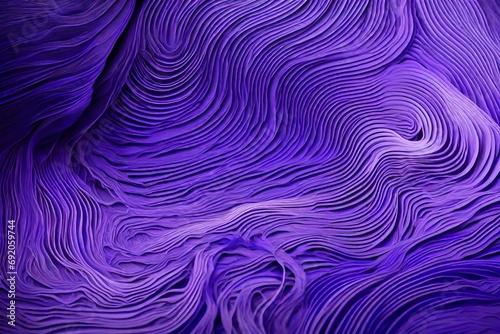 Iridescent Liquid Amethyst Flows Creating Abstract Indigo Veins