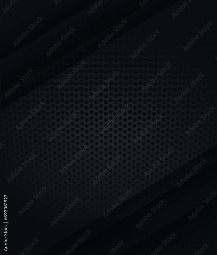 black banner background with metal texture, black halftone particles, dots texture on modern metal banner