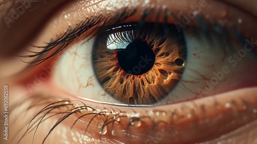 Tearful Eye Close-up